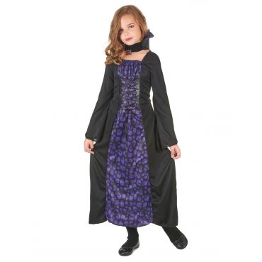Violetti Vampyyriasu Lapsille - Violetti - M 7-9 vuotta (120-130 cm)