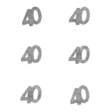 Konfetti 40 - Hopea/ Harmaa - Ainutlaatuinen Koko
