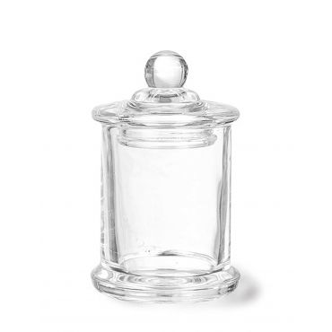 Lasinen Karkkipurkki 9 X 6 Cm - Harmaa, Valkoinen - Ainutlaatuinen Koko