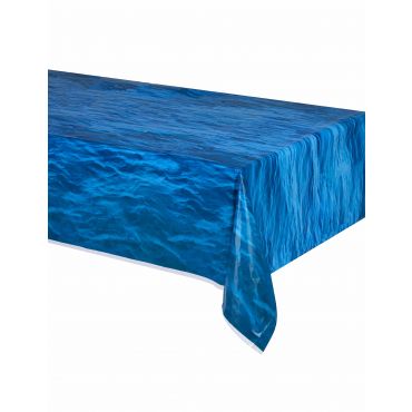 Sininen Merenaalto- Pöytäliina 137 X 274 Cm - Sininen - Ainutlaatuinen Koko