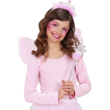 Tiara Ja Valtikka Lapsille - Vaaleanpunainen - One-size