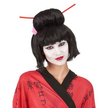 Naisten Musta Peruukki Geisha - Musta - Ainutlaatuinen Koko
