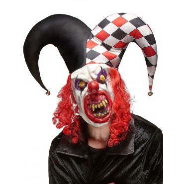 Pelottava Jokerinaamari Aikuisille - Punainen - Ainutlaatuinen Koko