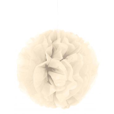 Kermanvärinen Pompon-koriste 35 Cm - Harmaa, Valkoinen - Ainutlaatuinen Koko