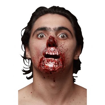 Revitty Nenä Ja Suu - Tekohaava Halloween - Punainen - Ainutlaatuinen Koko