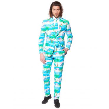 Opposuitsin Mr. Flamingo -asu - Värikäät - M / L (52)
