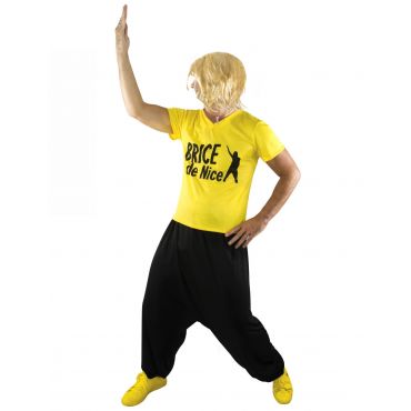 Aikuisen Surffarin Naamiaisasu Elokuvasta Brice De Nice - Keltainen - L / XL
