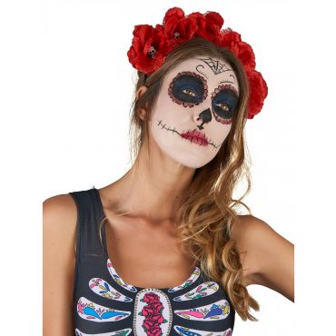 Punainen Dia De Los Muertos -kukkapanta - Punainen - Ainutlaatuinen Koko