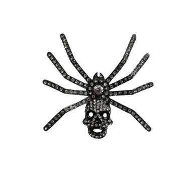 Goottityylinen Hämähäkki/pääkallo- Rintakoru 8 Cm - Musta - Ainutlaatuinen Koko