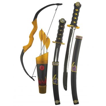 Lasten Ninja-asesetti - Kulta - One-size