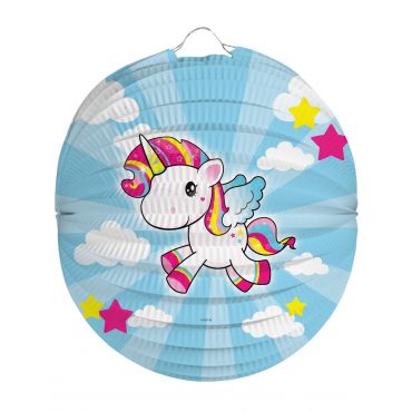 Paperinen Lyhty- Yksisarvinen 22 Cm - Värikäät - Ainutlaatuinen Koko