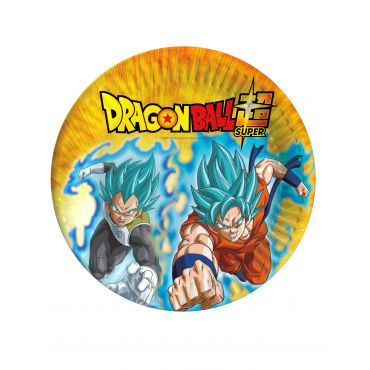 Dragon Ball Super- Pahvilautaset 23 Cm 8 Kpl - Värikäät - Ainutlaatuinen Koko