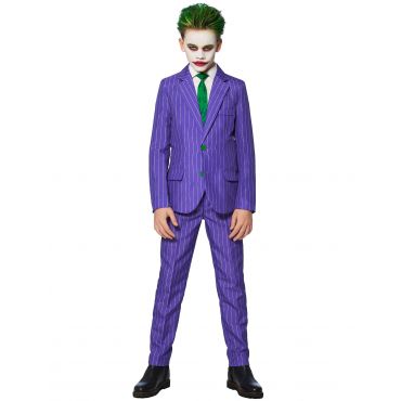 Mr. Jokerin Suitmeister-puku Lapselle - Violetti - 8-10 vuotta (122-128cm)