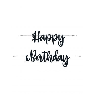 Happy Birthday- Pahviköynnös 2,13 M - Musta - Ainutlaatuinen Koko