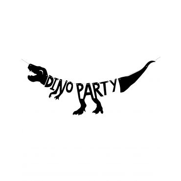 Dino Party-musta Köynnös 90 X 20 Cm - Musta - Ainutlaatuinen Koko