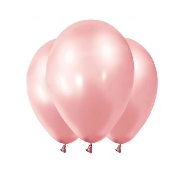 Ruusukultaiset Metalliset Ilmapallot 28 Cm 12 Kpl - Vaaleanpunainen - Ainutlaatuinen Koko