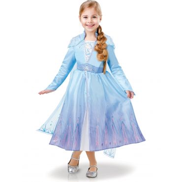 Frozen- Elsan Naamiaisasu Tytölle - Sininen - 5-6 vuotta (105-116 cm)
