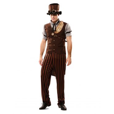 Steampunk-naamiaisasu Miehelle - Ruskea - M/L (52)