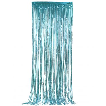 Metallisen Sininen Hapsuverho 90 X 250 Cm - Sininen - Ainutlaatuinen Koko