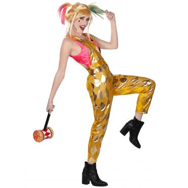 Kullanvärinen Harley Quinn Birds Of Preay- Haalari Naiselle - Kulta - Large (42)