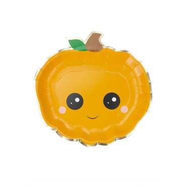 Sweety Kurpitsa- Pahvilautaset 23 Cm 8 Kpl - Oranssi - Ainutlaatuinen Koko