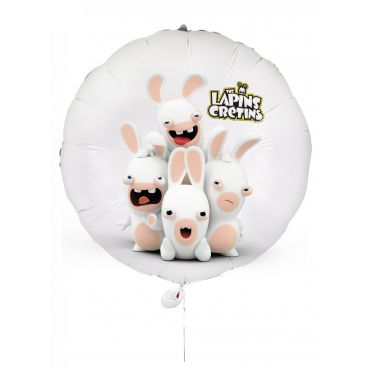 Rabbids- Alumiininen Ilmapallo 40 Cm - Harmaa, Valkoinen - Ainutlaatuinen Koko