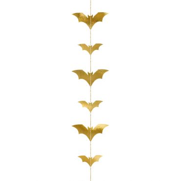 Kultainen Metallinen Lepakko-koristeköynnös 150 X 11 Cm - Kulta - Ainutlaatuinen Koko