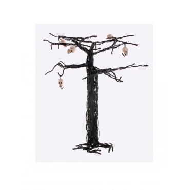 Halloween-puu Pääkalloilla 28 Cm - Musta - Ainutlaatuinen Koko