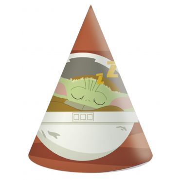 6 The Mandalorian Paperista Vauva-yoda Juhlahattua - Vihreä - Ainutlaatuinen Koko