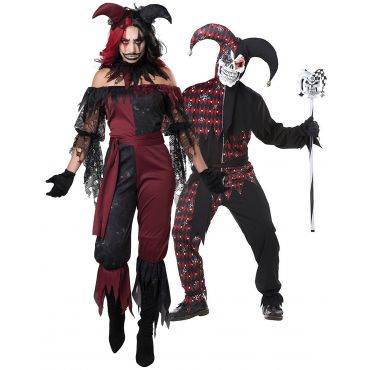 Aikuisten Psykopaattinen Harlekiini Ja Joker -naamiaisasu - Multicolore - Ainutlaatuinen Koko