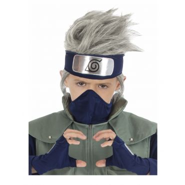 Kakashi-peruukki Lapsille - Hopea/ Harmaa - Ainutlaatuinen Koko
