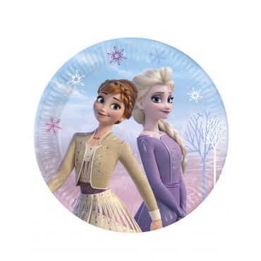8 Frozen Paperilautasta 23 Cm - Vaaleanpunainen - Ainutlaatuinen Koko