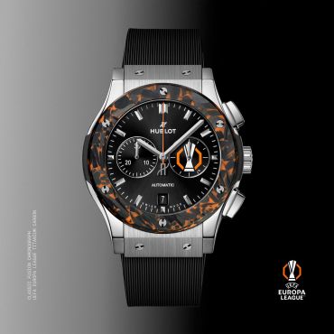 Hublot Watch Classic Fusion Chronograph UEFA Europa League Titanium Carbon 42 mm, Black