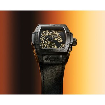 Hublot Watch Spirit of Big Bang Year Of The Horse Frosted Carbon 42 mm, Black
