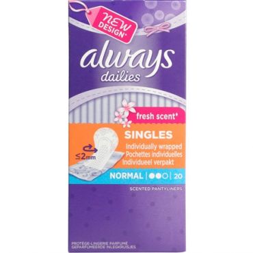 Always Fresh Scent Dailies Normal 20 kpl