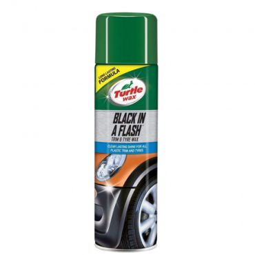 Turtle Wax Black In A Flash Trim & Tyre Wax -koristeluvaha
