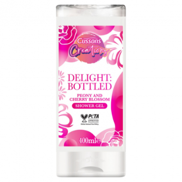Cussons Creations Peony & Cherry Blossom suihkugeeli - 400ml