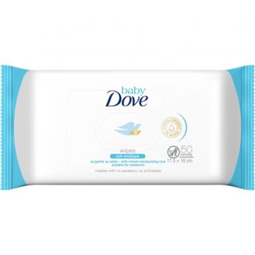 Dove Baby kosteuspyyhkeet - 50 kpl
