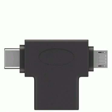 Goobay USB 3.0 SuperSpeed Micro-B T-adapteri - musta