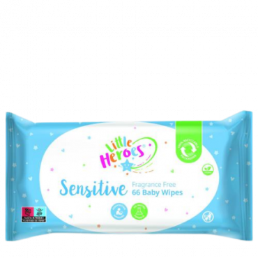 Little Heroes Sensitive Hajusteettomat Baby Wipes - 66 kpl