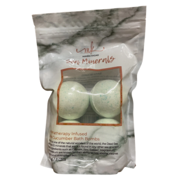 Manna Kadar Sea Minerals Aloe Cucumber Bath Bomb - 4 kpl