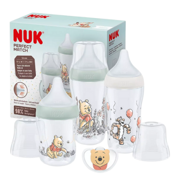 NUK Perfect Match Disney Winnie The Pooh Tuttipullo Aloitussetti Tutin Kanssa