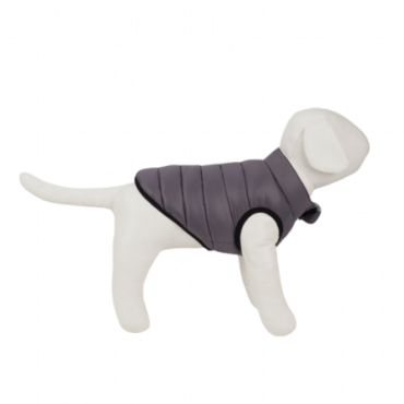 Peppy Buddies erittäin kevyt harmaa puffy koiran takki - XS