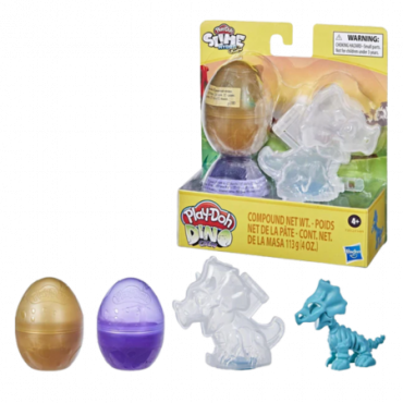 Play-Doh Dino Bones muna - kultainen ja violetti