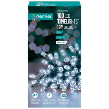 Premier 100 LED-paristovalkoinen valoketju - 10 metriä