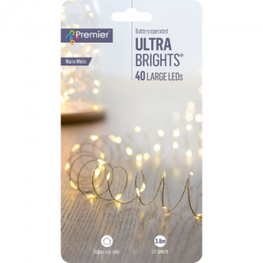 Premier 40 LED-paristoketjuvalo - 3 9 metriä