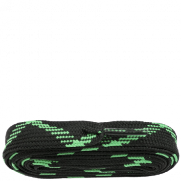 Kengännauhat musta ja neonvihreä - 114 cm
