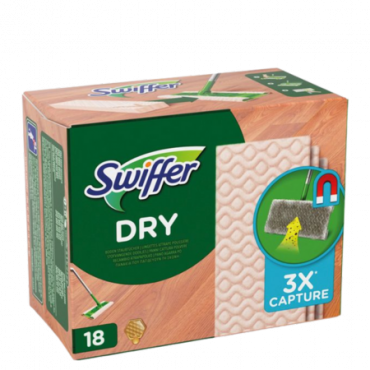 Swiffer Dry Floor Cleaning Wipes Refill Pack – 18 kpl