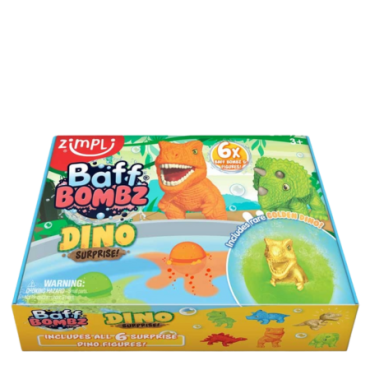 Zimpli Kids Baff Bombz Dino Surprise Kylpypommisetti Dinosaurusfiguureilla