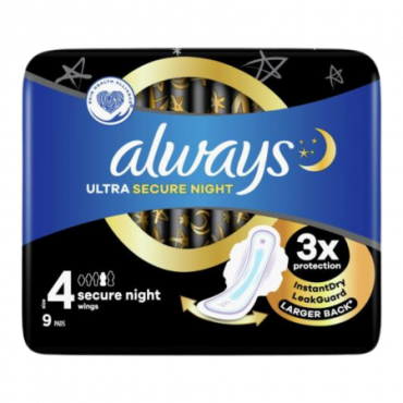 Always Ultra Secure Night Bind - 9 kpl